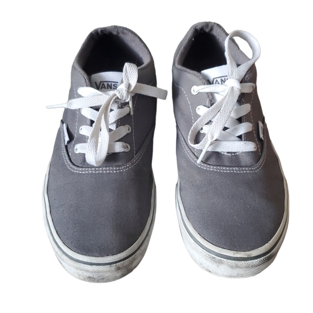 Vans gray lace-up sneakers sz 6 Youth (EUR 38)